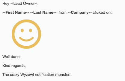 Customer happiness email notification