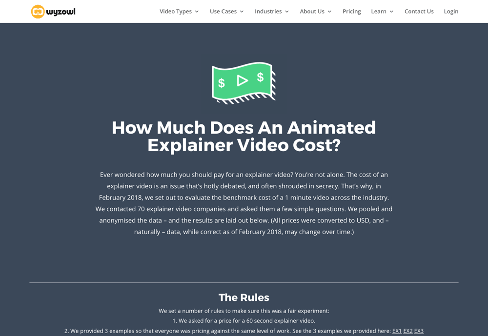 Cost of explainer video